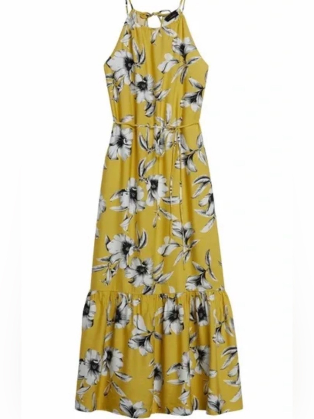 NWT banana, republic Yellow Floral Maxi Skirt - Women's Summer Skirt - Picture 2 of 5